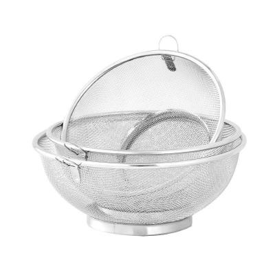 China Sustainable Technology Production High Quality Durable Using Various Wholesale Sieve Rice Colander Sieve Washing Sieve for sale