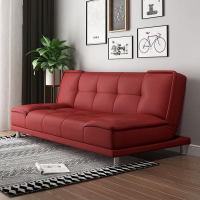 China PU leather sofa midday office study apartment folding small family extended multifunctional sofa bed for sale