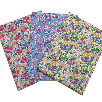 China Wholesale Breathable Fabric Flower Poplin Floral 100% Cotton Printed Fabric For Kids Women Clothes for sale