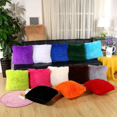 China Sofa Pillow Cover Solid Home Viable Decorative Pillowcase Soft Fluffy Cushion Cover For Living Room Decoration for sale