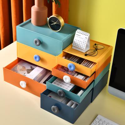 China Viable Home Storage Boxes Set Drawers Container Makeup Organizer Desktop Storage Organization for sale