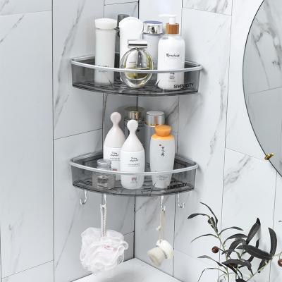 China Wallmount Dispenser Sustainable Storage Rack Organizer Plastic Storage Racks Bathroom Storage for sale