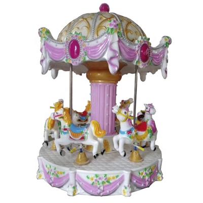 China FRP+steel amusement park small carousel outdoor carousel rides merry go around mini carousel rides for kids for sale