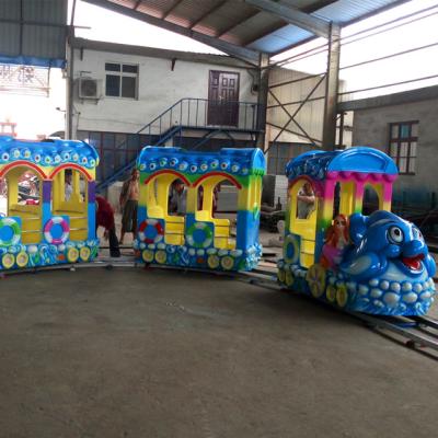 China Train Mini Ocean Track Mini Train Set /FRP+steel Amusement Park Kids Track Train for sale