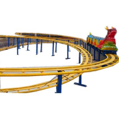 China FRP+steel Amazing Outdoor Playground Game Rides Mini Electric Track Train Slide Dragon For Sale for sale