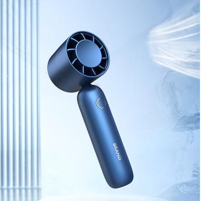 China 2022 Design New Mini USB Hand Free Electric Fan Wireless Cooling Rechargeable Portable Handy Fan for sale