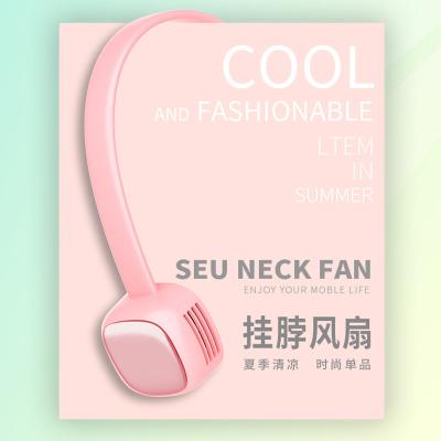 China 360 Degree Rotation Memory Alloy Necklace Fan Personal Rechargeable Air Cooler USB Mini Neck Fan Neckband Portable Fan for sale