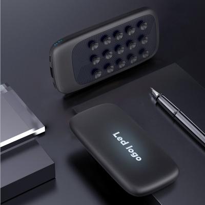 China 2021 Wireless Suction Power Bank Wireless Suction Power Bank With LED Light Logo Sucker Power Bank for sale