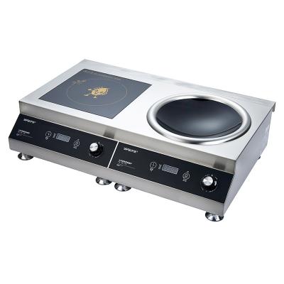 China Rapid Heating Cheap commercial high-power 3500W concave and convex double burner induction cooker hotel hotpot induction cooker for sale