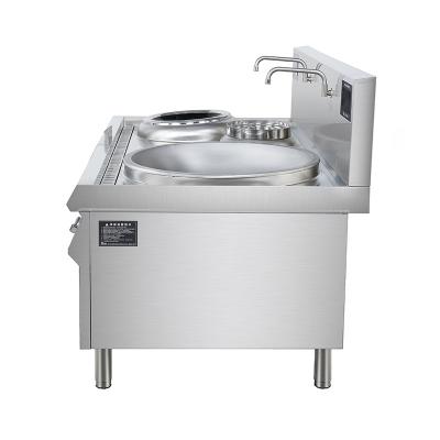 China Easily Cleaned Manufacturer's best-selling magnetron stainless steel high-power one large and one small single tail fryer for commercial use in for sale