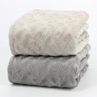 China Anti-Bacteria Double Layers Thick Flannel Fleece Plush Sherpa Quilted Blanket for sale