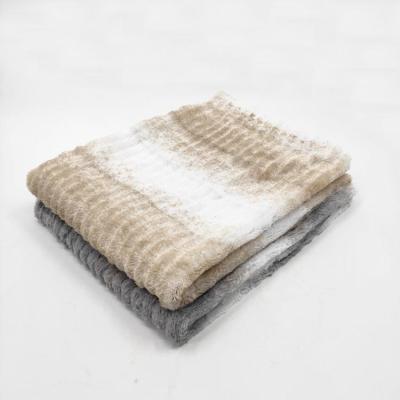 China Anti-Bacteria Customized Ombre Luxury Faux Sheared Fur Throw Blanket for sale