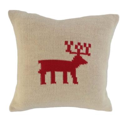 China Customized Super Soft White Jacquard Knitted Xmas Anti-Decubitus Insert Five Star Cushion for sale