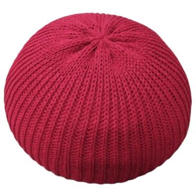 China (Size) adjustable round machine knitted pouf for sale