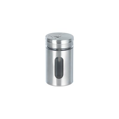 China Wholesale 100ml Food Spice Shaker Bottle Glass Pepper Shaker With Stainless Steel Lid for sale