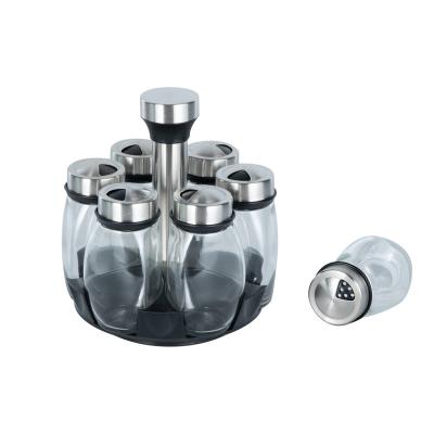 China Wholesale 100ml Mini Glass Food Spice Jar Salt and Pepper Shaker with Stainless Steel Lid for sale