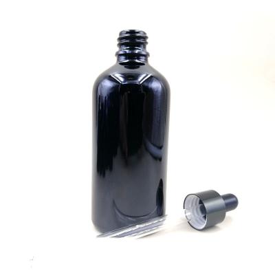 China Personal Care Competitive Price Essential Black Oil Bottle 20ml Cosmetic Bottle With Dropper for sale