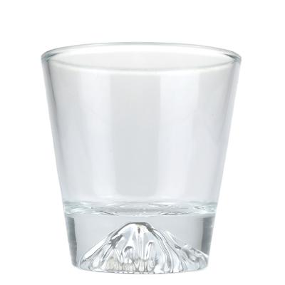 China Chinese factory environmental friendly water glass cup with snow mountain cup bottom for sale