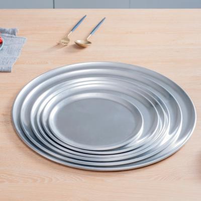 China Sustainable Various Size Supply Aluminum Round  Pizza Tray Pizza Baking Pan dishes&pans pizza pan for kitchen for sale