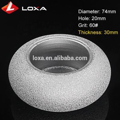 China Grinding Vacuum Welded Diamond Convex Grinding Wheel 74mmx30MM Diamond Disc Grinding On Marble, Granite for sale