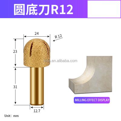 China CNC Lathe Machine LOXA Diamond Emery Stone Router Bit Marble Cutting Tools CNC Milling Cutter for sale