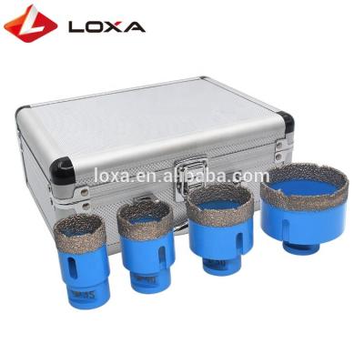 China Drill Holes Vacuum Welded Diamond Core Drill Bit Set , Dry Diamond Core Drill Bit Set For Ceramic And Tiles for sale