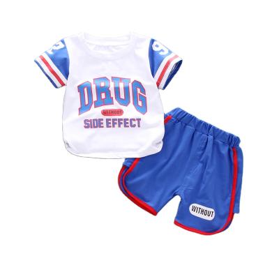 China Fashion\Comfortable\Durable Baby Boy Clothes 2021 Hot Sale Kids Boutique Clothing Sets 2 Piece Summer Suit Set Boy Shorts Sports Tank Top Suit for sale