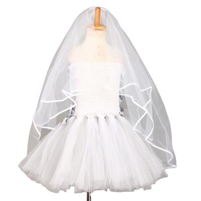 China Halloween Children's Cosplay Party Ghost Bride Princess Dresses Baby Girls Performance Wear Breathable Dresses for sale