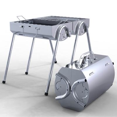 China Easily Assembled Portable Folding Folding BBQ Grill Stainless Steel Outdoor BBQ Grill for sale