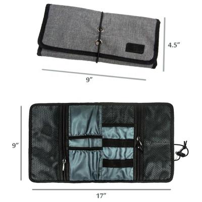 China Dresser ; Universal Digital 300D Polyester Zipper Travel Portable Instrument Electronic Accessories Storage Cable Organizer Bag for sale