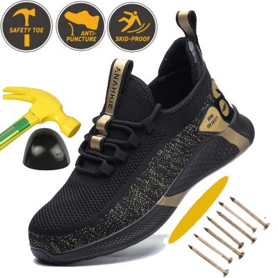 China Anti-Slip Steel Toe Work Shoes For Women Mesh Sports Safety Shoes Lightweight Indestructible For Men for sale