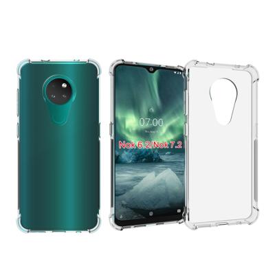 China Eco-friendly For Nokia 7.2 Gel TPU Back Cover Shockproof Case For Nokia 6.2 for sale