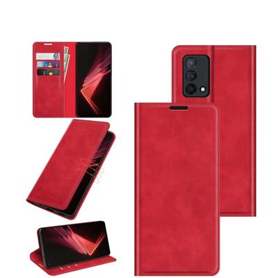 China Anti-fall For Oppo K9 Silky Skin Feeling Suck PU Leather Folio Flip Wallet Case for sale