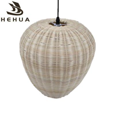 China Creative New Restaurant Custom Cherry Shaped Cafe Lamps Shade Chandelier Rattan Shade Makers Rattan Lighting for sale