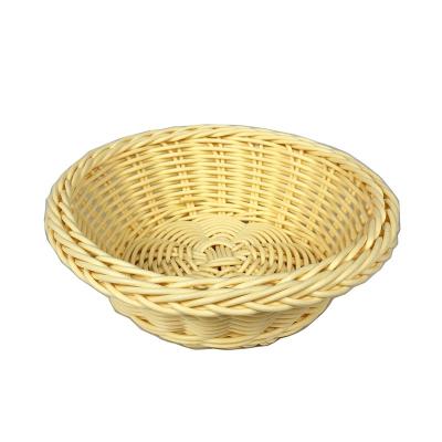 China Sustainable Worth Buying Household Fashion Supplies Rattan Round Basket Snack Storage Basket for sale