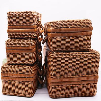 China High quality manufacturers directly supply suitcases props retro decorative gift box rattan packaging box for sale