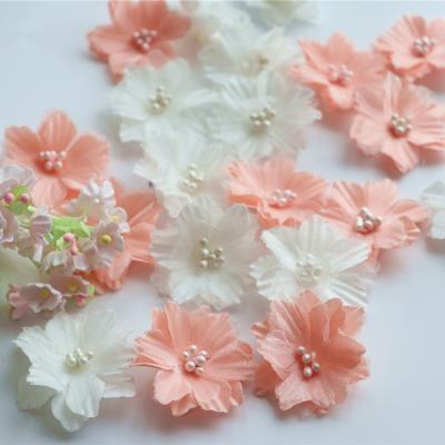 China 3D 3D Beaded Lace Flowers DIY Headwear Clothing Decoration Flower Accessories for sale