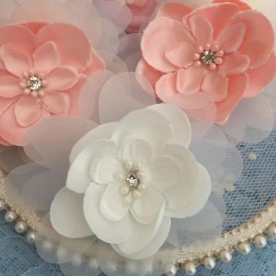 China 8CM 3D Lace Flower Apparel Accessories Headwear Home Decoration Nail Drill Flowers for sale