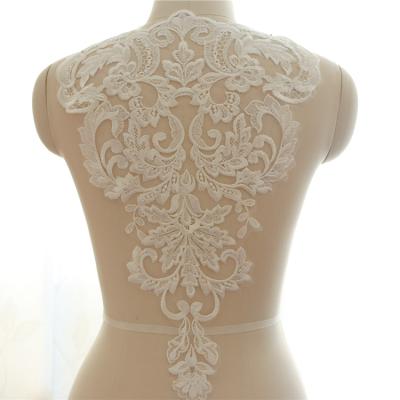 China High End Wedding Polyester Embroidery Decoration Accessories , Embroidery Lace Mesh Flowers for sale