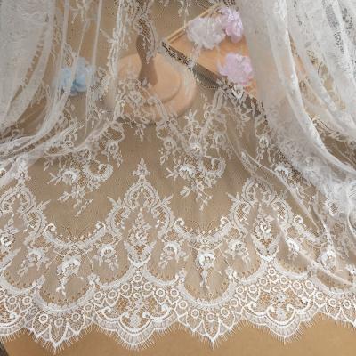 China high quality hollow 3D eyelashes lace up custom wedding dress veil accessories for sale