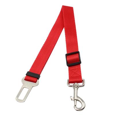 China Pet Car Seat Belt Dog Nylon Shock Absorbing Belt For Car Use Luxury Dog Leash for sale