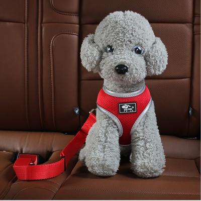 China Factory Supply Pet Vest Harness And Leash Set Car Viable Pet Seat Belt For Dog Walking Harness for sale