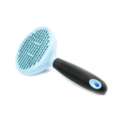 China Self Cleaning Brush Gold Prodotti Comb Knife Needle Hair Remover Dog Model Grooming Stocked Deshedding for sale