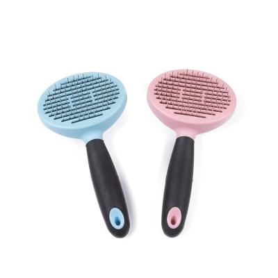 China Cheap Price Stocked Cat And Dog Universal Pet Grooming Tools Automatic Self Cleaning Brush for sale