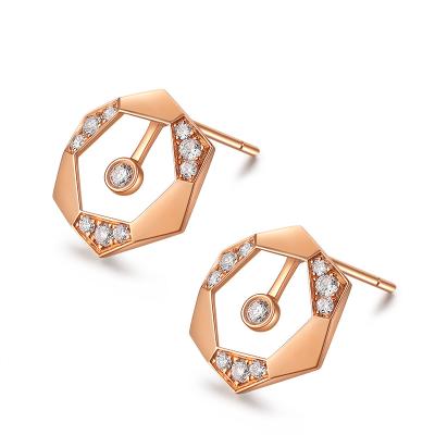 China Other Most Popular Professional Diamond Earrings For Women Diamond Stud Earring With Hook for sale