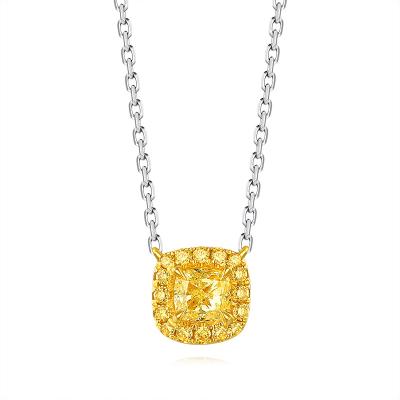 China Fashionable Selling Well Diamond Necklace Yellow Diamond Necklace Bright Yellow High-textured for sale