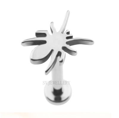 China FASHIONABLE G23 Threadless Titanium Spider Designed Labret Ear Stud Piercing Jewelry for sale