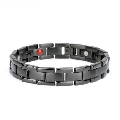 China New FASHIONABLE Titanium Dual Tone Bio Kinetic Energy Magnetic Health Balance Bracelet Men Women Gift for sale