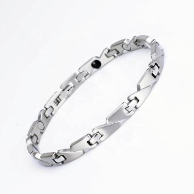 China New FASHIONABLE Titanium A Shape Magnetic Bracelet Therapy Energy Pain Relief Women Bio Health Benefits for sale