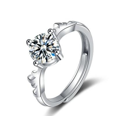 China Classic Classic Ring 925 Sterling Silver Zircon Engagement Ring for Women Fashion Jewelry Wedding Ring for sale